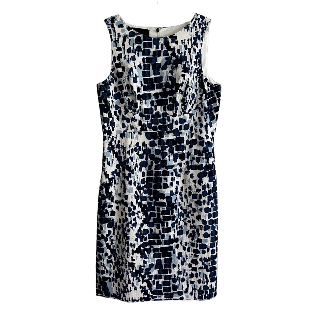 Carlisle Blue Graffiti Cotton Sleeveless Dress 8